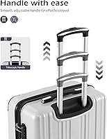 Amazon.com | Coolife Luggage, Suitcase with Durable and