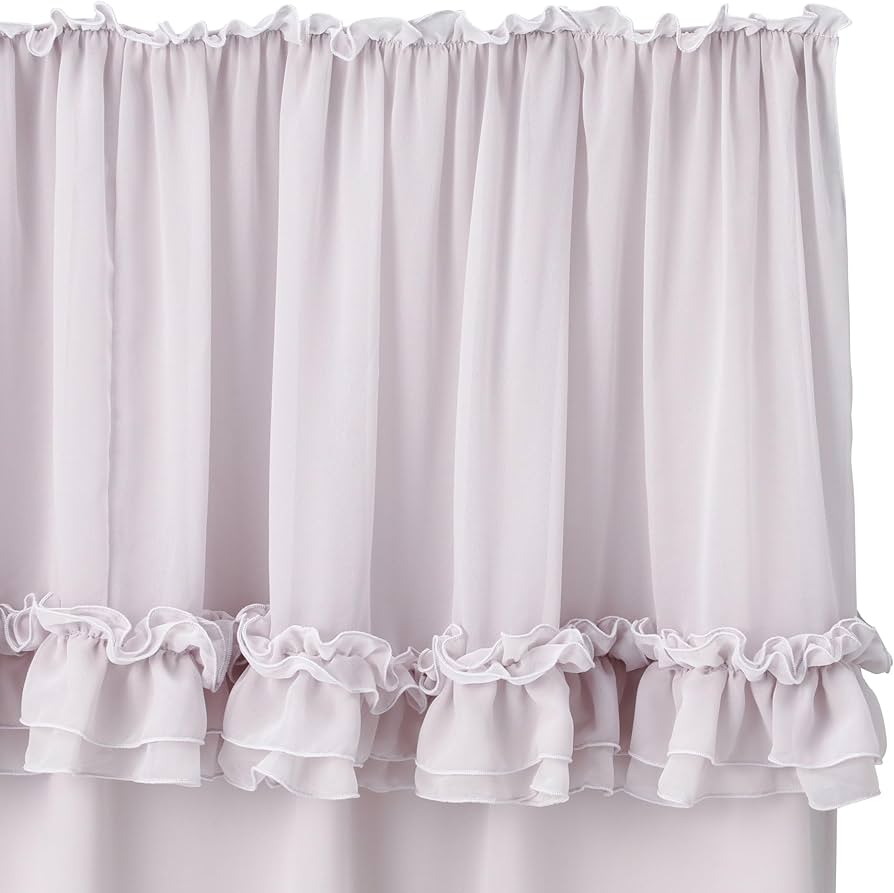 Amazon｜Francfranc フランフラン フリルバランス ダブルカーテン H135