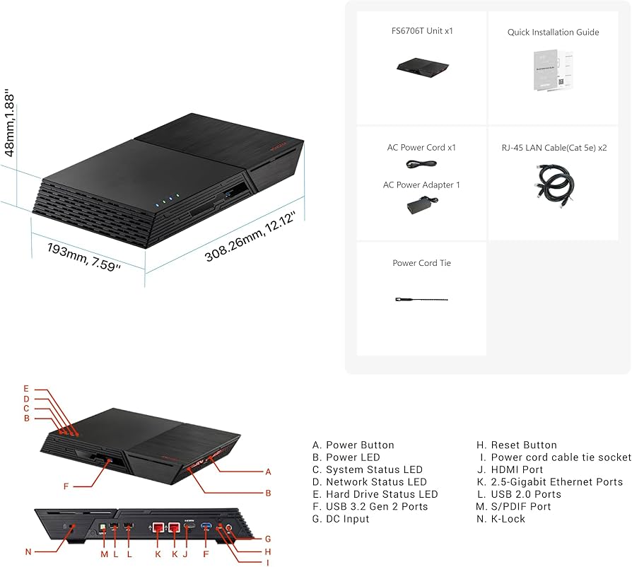 Amazon.com: Asustor Flashstor 6 FS6706T - 6 Bay All-SSD NAS