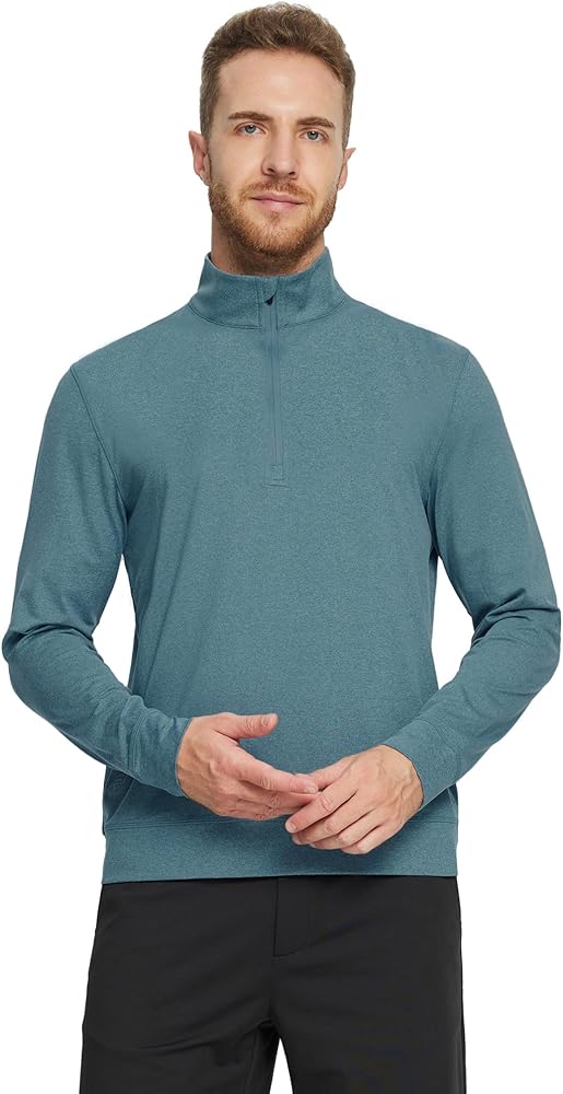 Amazon.com: MICHEL ROUEN Golf Quarter Zip Pullover Men Moisture