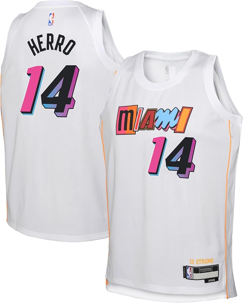 Amazon.com: Outerstuff Tyler Herro Miami Heat NBA White #14 Kids