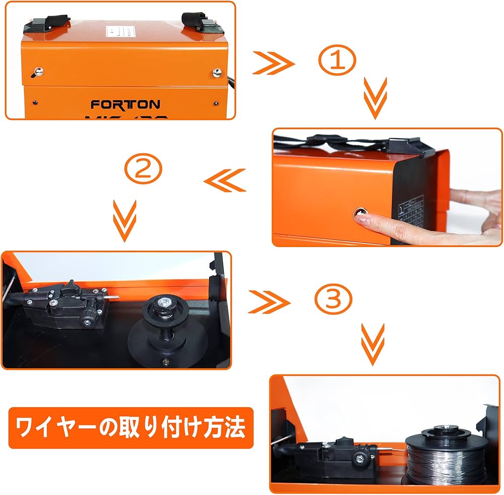 Amazon | FORTON 半自動溶接機MIG160 AC100V 1台両用 MMA・MIG
