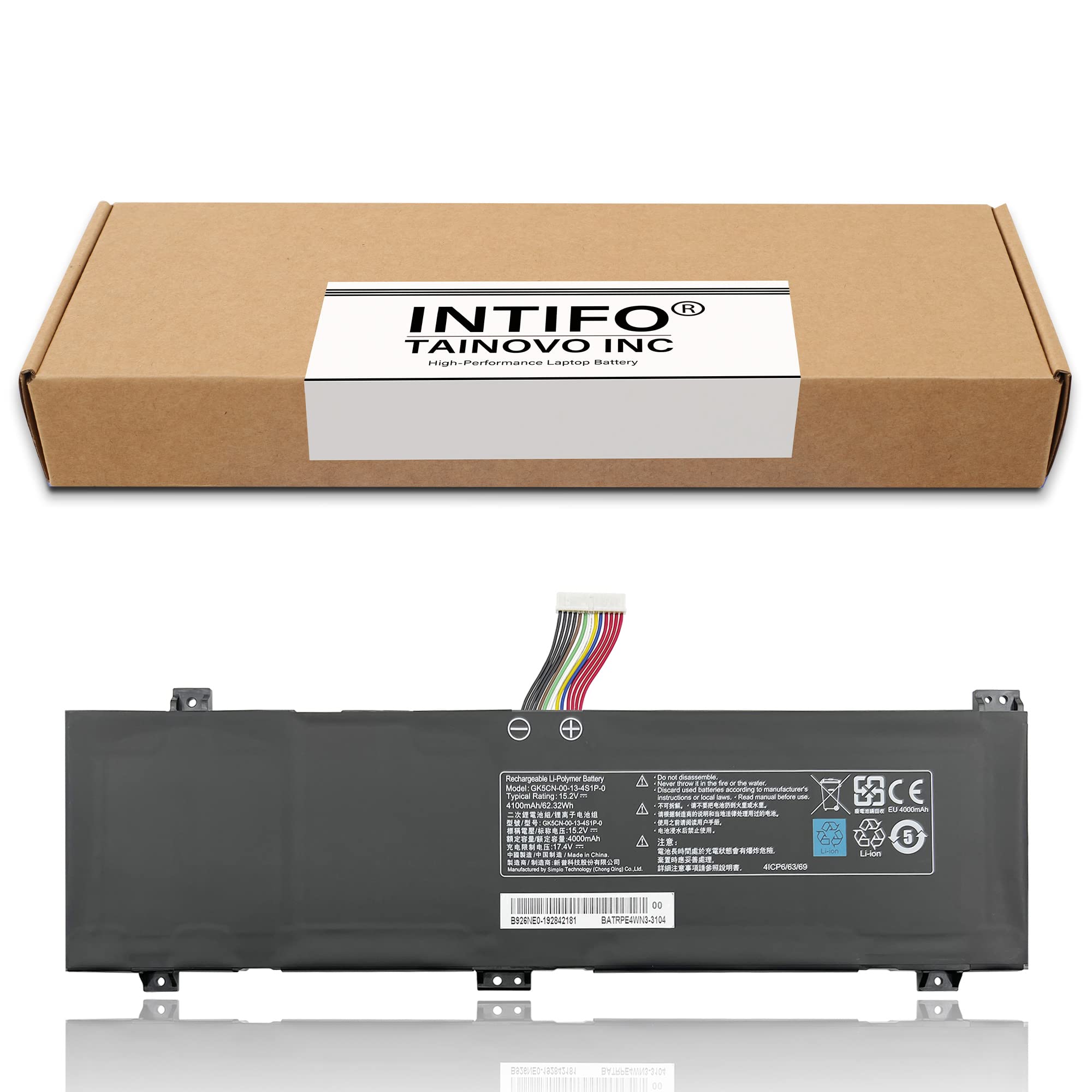 Amazon.com: INTIFO 15.2V 62.32Wh GK5CN-00-13-4S1P-0 Laptop Battery