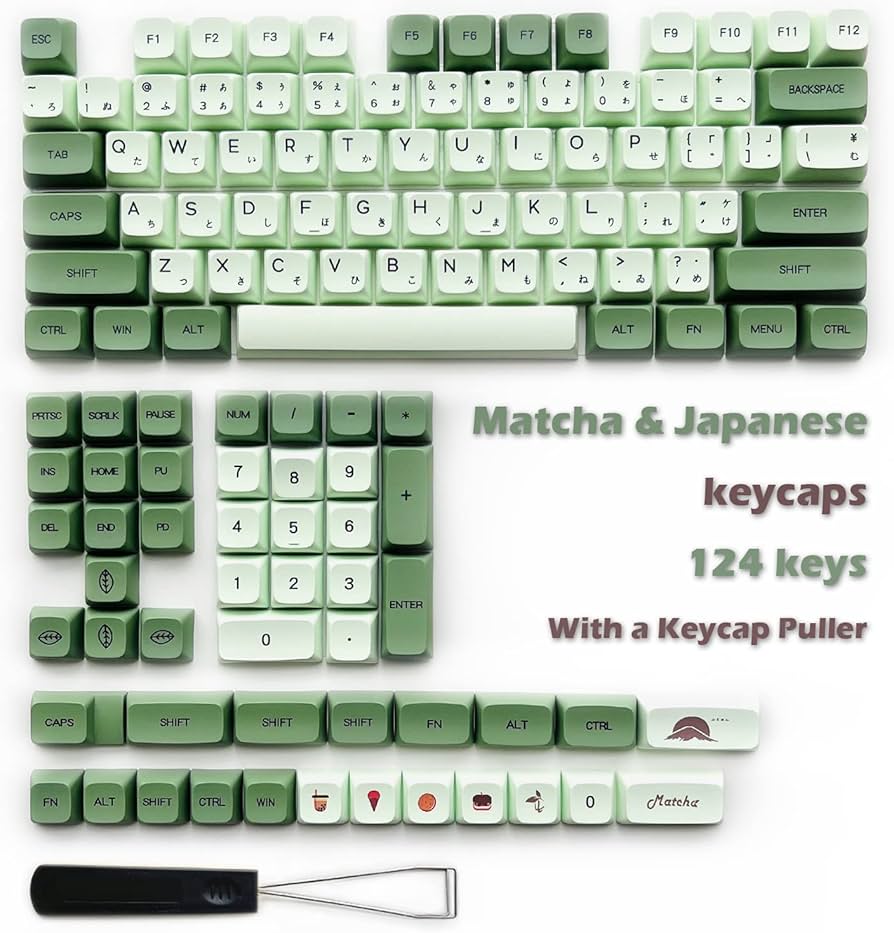 Amazon.com: XDK Custom Keycaps 124 Keys(PBT XDA Dye-Sub) Cute