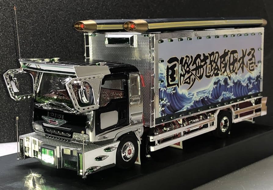 Amazon.co.jp: 1/32 4tデコトラ 水産活魚急送便 街道美学 オリジナル