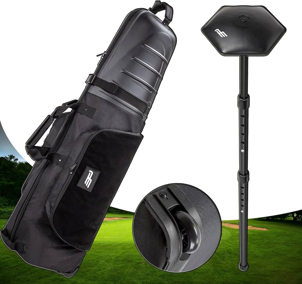 Amazon | 航空会社用ゴルフトラベルバッグ、強化ホイールとハード