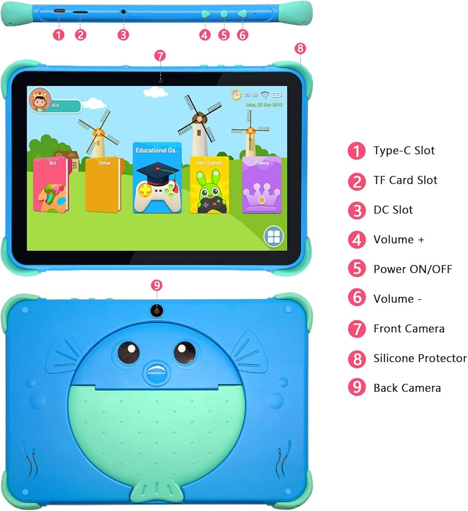 Amazon.co.jp: 子供用タブレット 10インチタブレット 子供用 WiFi
