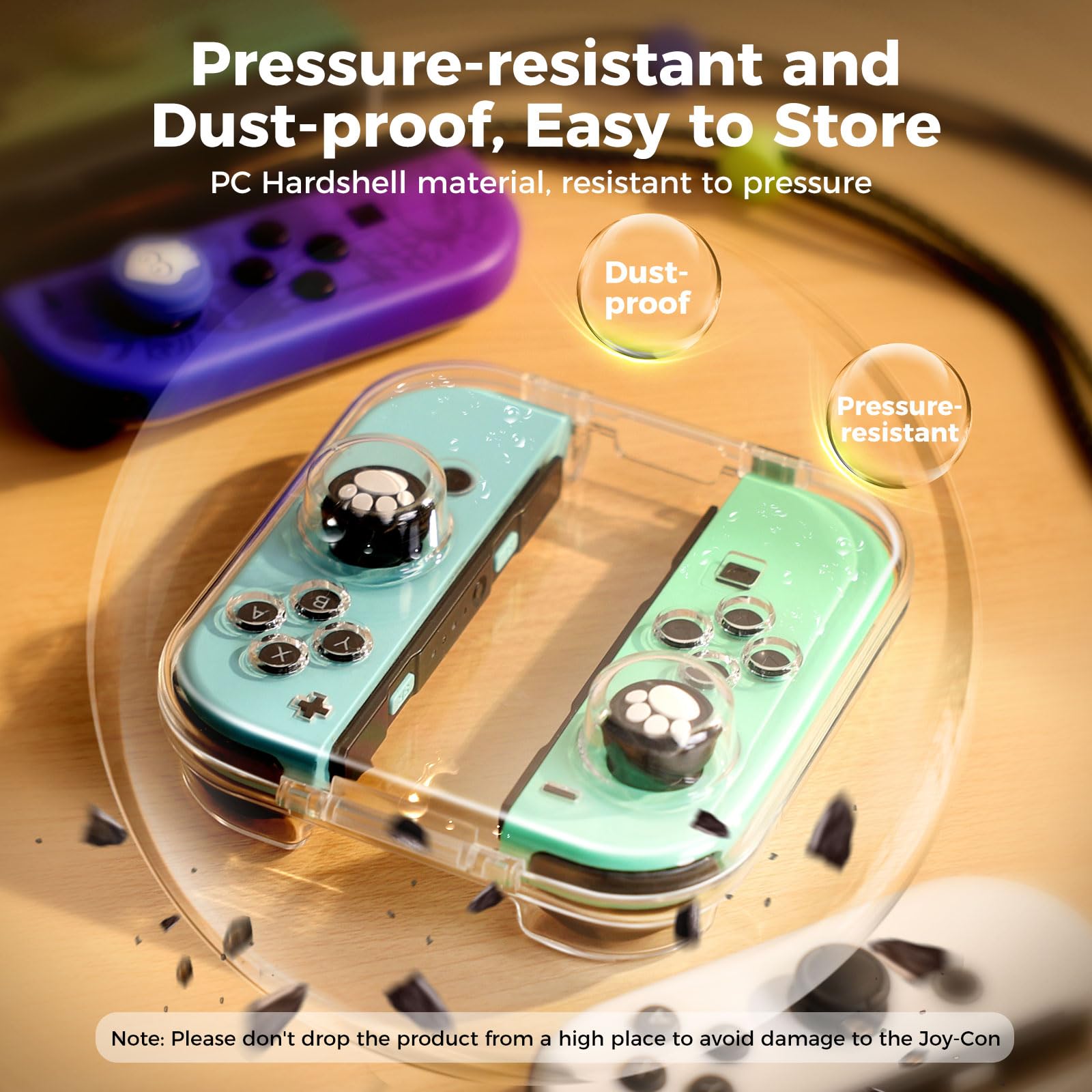 IINE Storage Case for Joy-con, Portable Dust-proof Protective Box