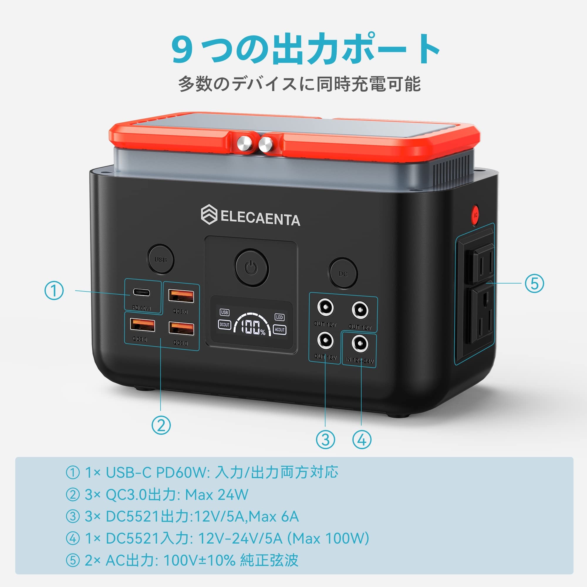 Amazon.co.jp: [在庫一掃] ELECAENTA ポータブル電源 小型 200Wh 6倍