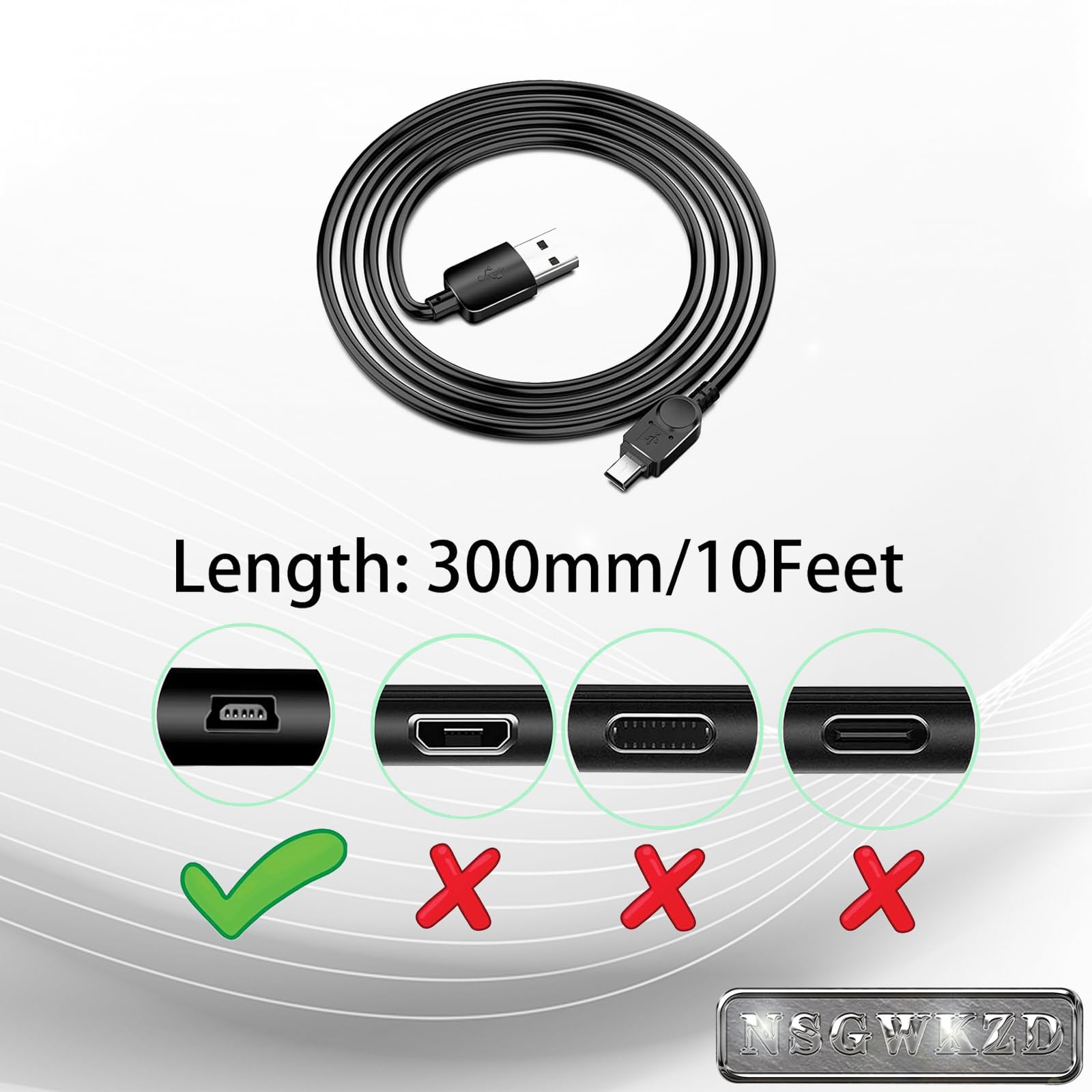 Amazon.co.jp: NSGWKZD Mini USBコード 交換用 Blue Yeti マイク