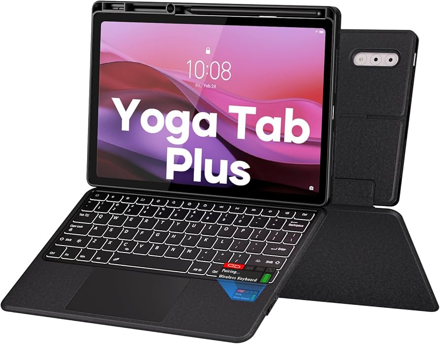 Amazon.com: Doohoeek New Keyboard Folio w/Status Screen for Lenovo