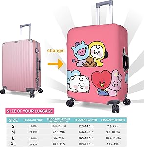 Amazon.co.jp: [Barasu] Bt21 スーツケースカバー トランクカバー 防塵