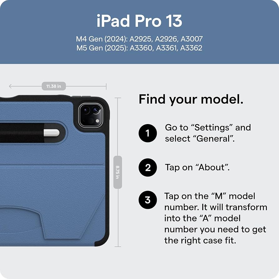 Amazon.com : Zugu Case for iPad Pro 13 (M4/M5) 2024/2025, Slim