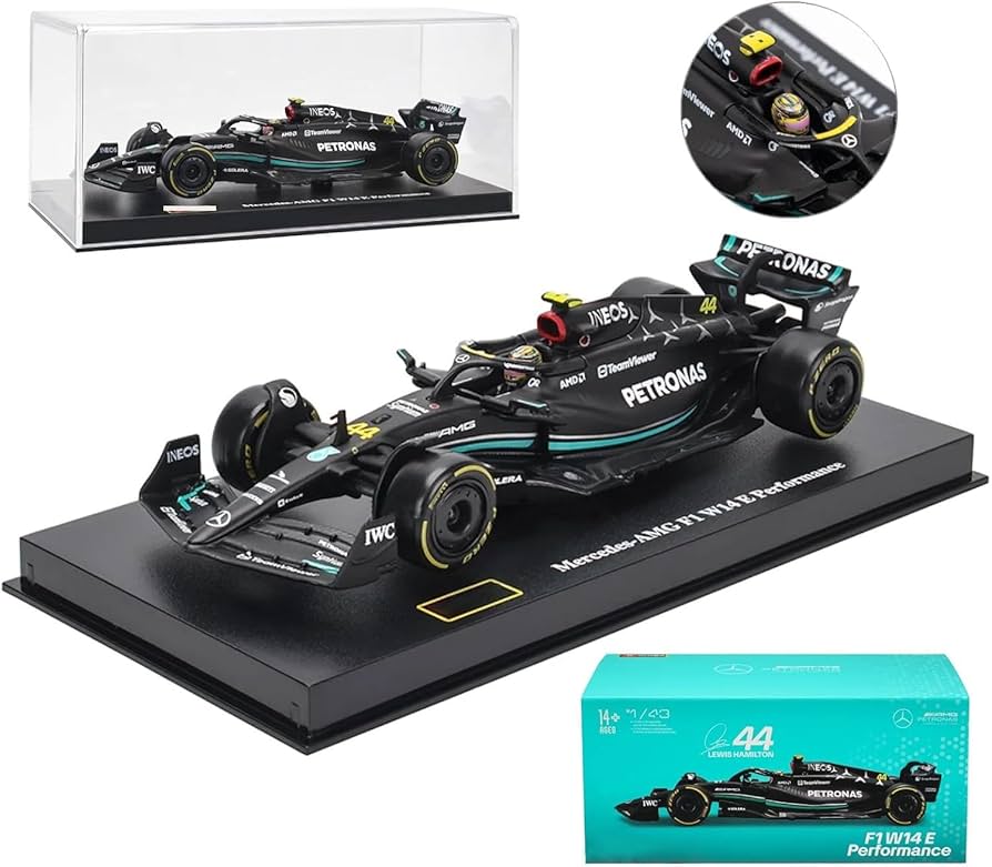 Amazon.com: HTLNUZD Bburago 2023 1:43 F1Mercedes AMGW14#44 for