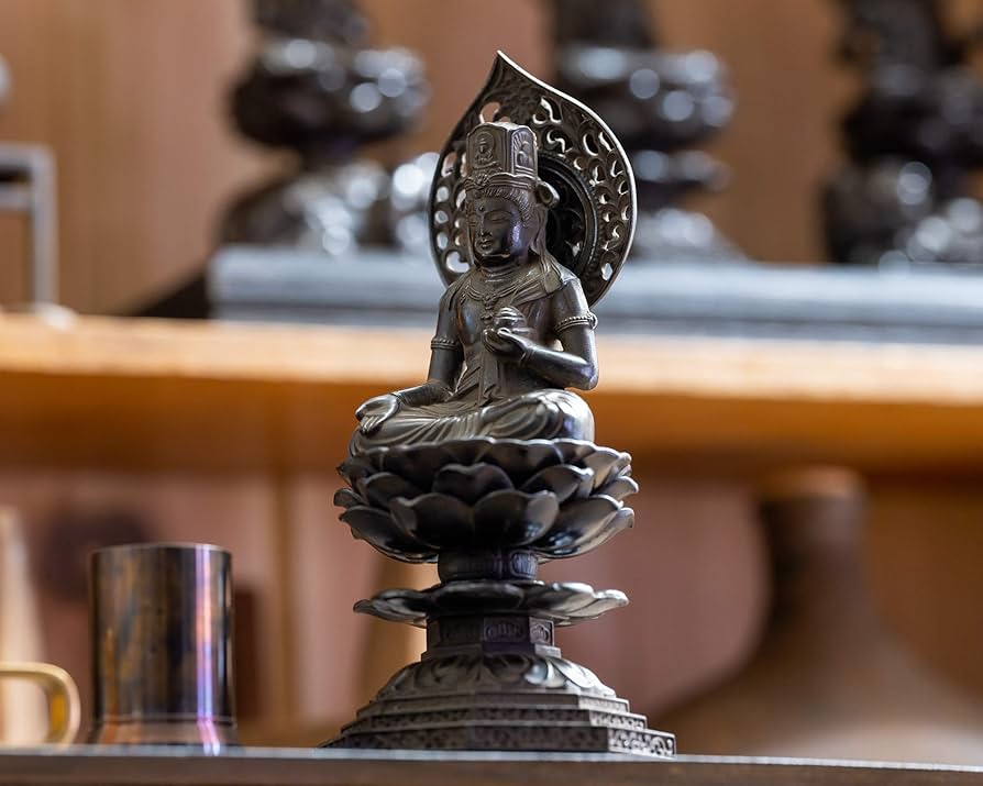 Amazon｜仏像 虚空蔵菩薩 15cm （古美茶） 仏師：牧田秀雲 原型＿（丑