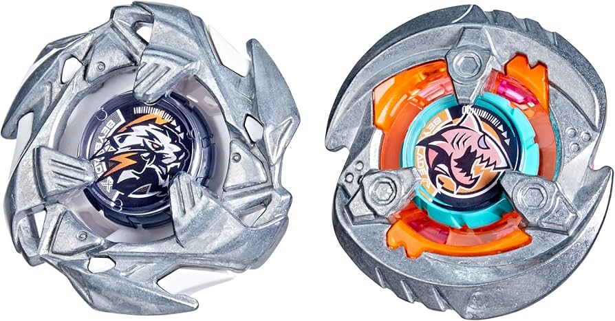 Amazon.com: Beyblade X Gill Shark 4-70O BX & Pearl Tiger 3-60U BX
