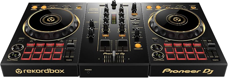Pioneer DJ Controlador de DJ, DDJ-400-N, ouro : Amazon.com.br