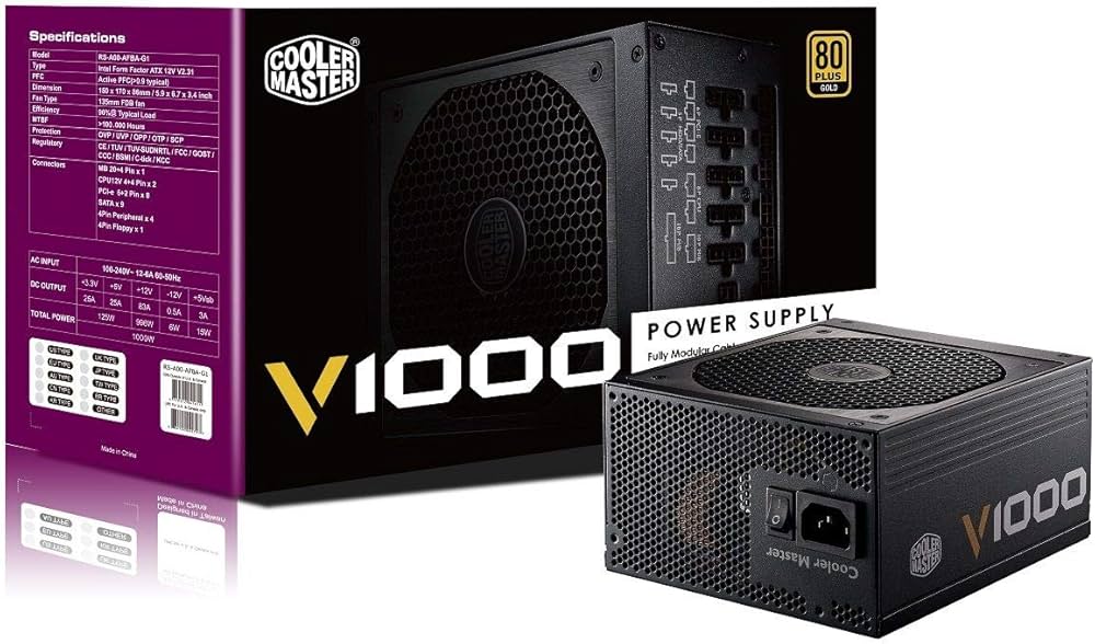 Amazon | Cooler Master V1000W PC電源ユニット PS439 RSA00-AFBAG1-JP