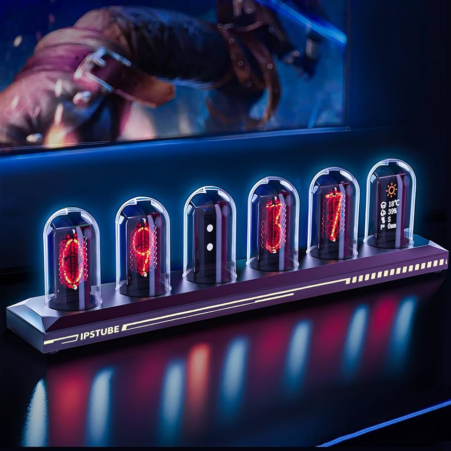 Amazon.com: MOSHOU Nixie Tube Clock, RGB Glow Tube Clock 5 IPS