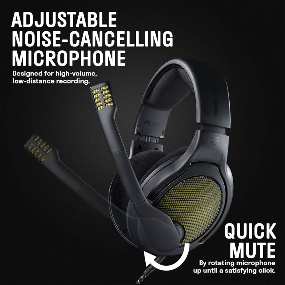 Amazon.co.jp: DROP + EPOS PC38X ゲーミングヘッドセット (イエロー