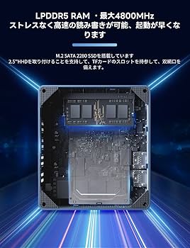 Amazon.co.jp: SkyBarium ミニPC 最新第12世代 Intel N100, Mini PC