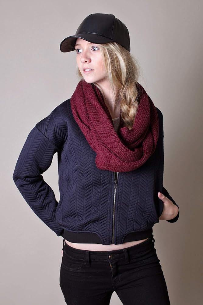 Amazon.com: Viverano 100% Organic Cotton Knit Infinity Scarf