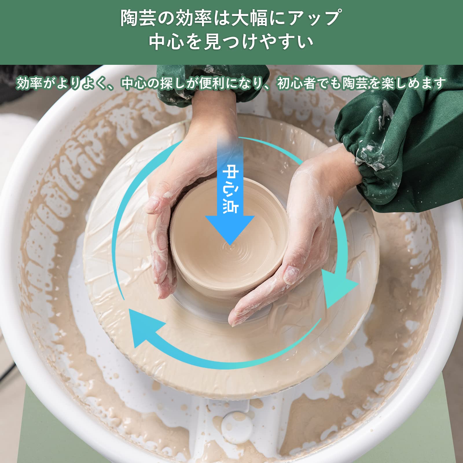 Amazon.co.jp: Huanyu 電動ろくろ 陶芸ホイールマシン 350W 0-300r/min