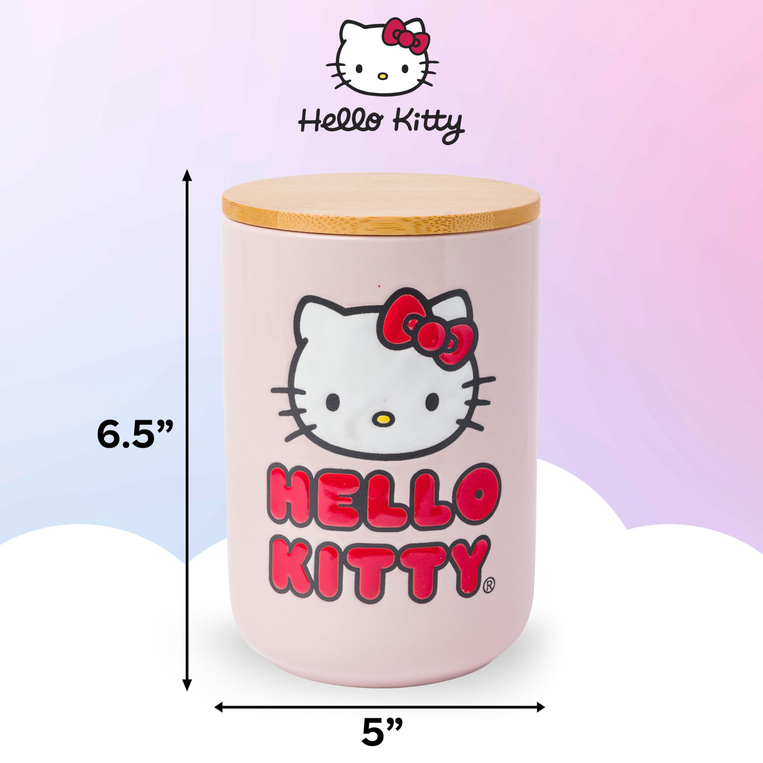 Amazon.com: Silver Buffalo Sanrio Hello Kitty Wax Resist Ceramic