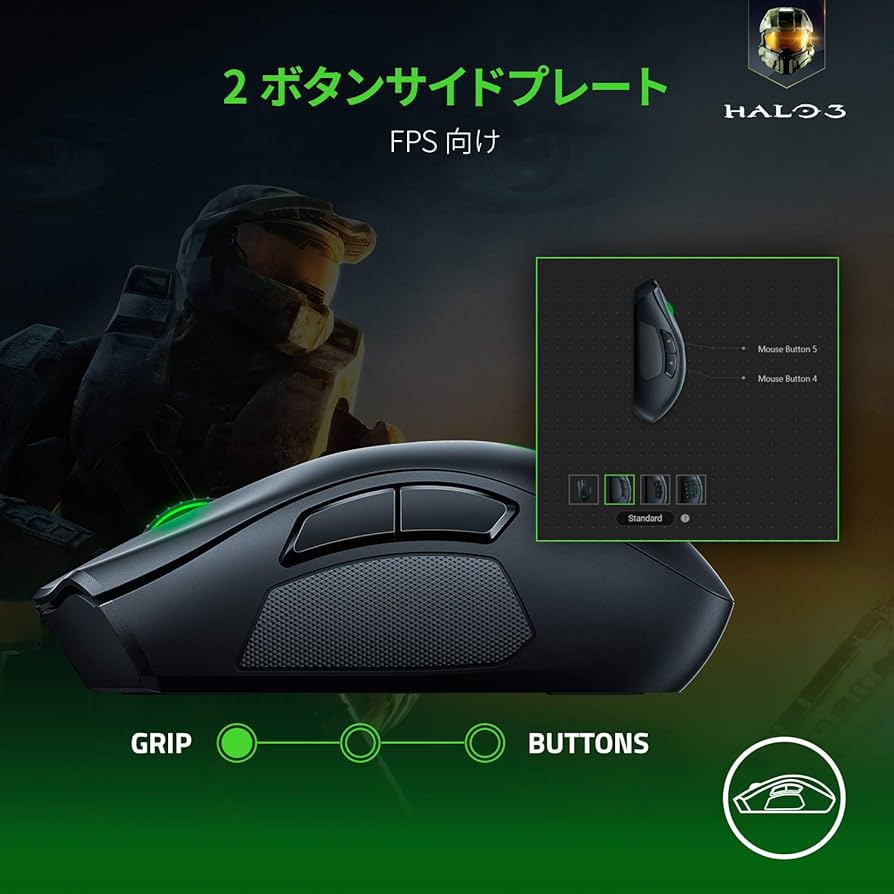 Amazon.co.jp: Razer Naga Pro ワイヤレス ゲーミングマウス 最大20