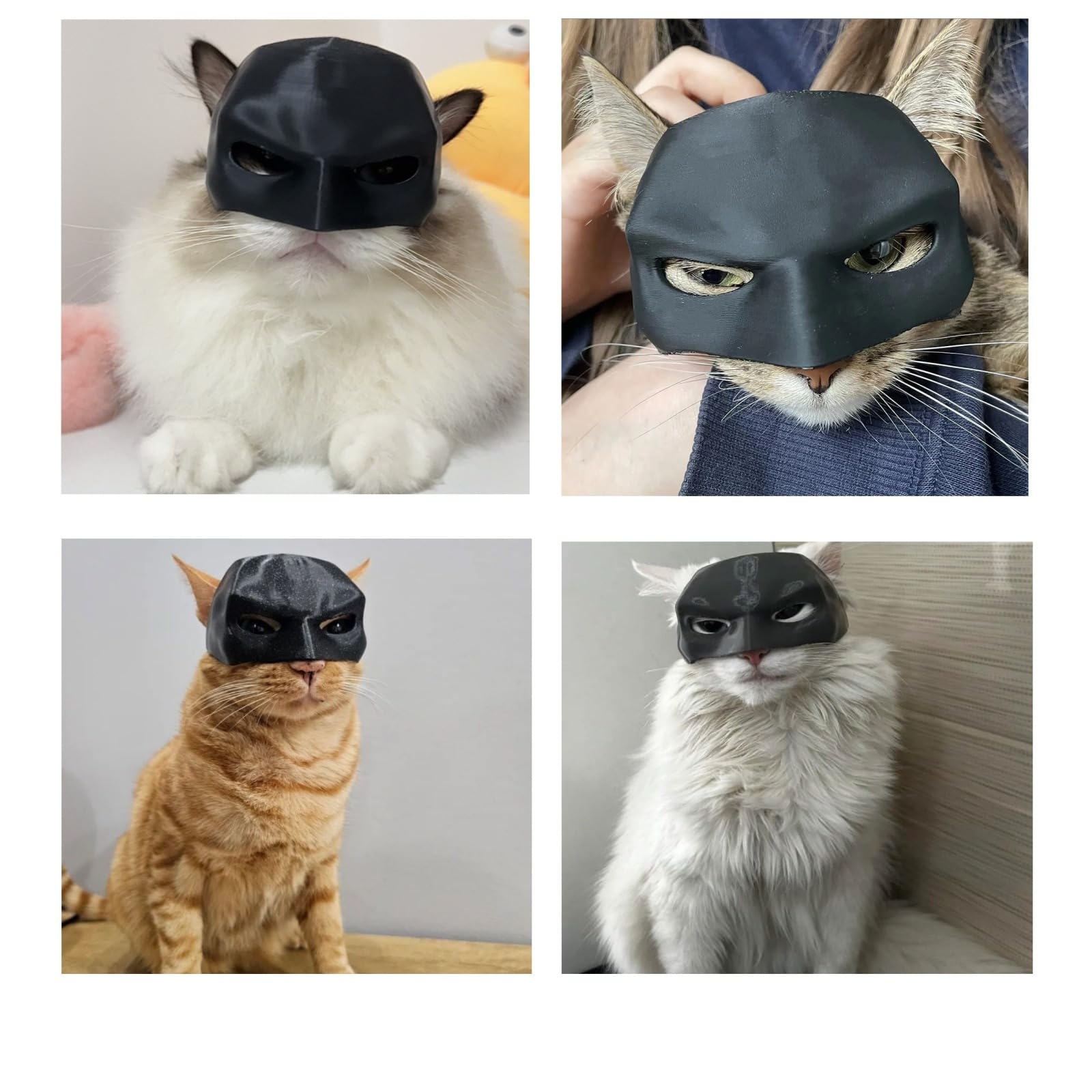 Amazon | 猫バットマンマスク,コスプレマスク,猫用バットマンマスク