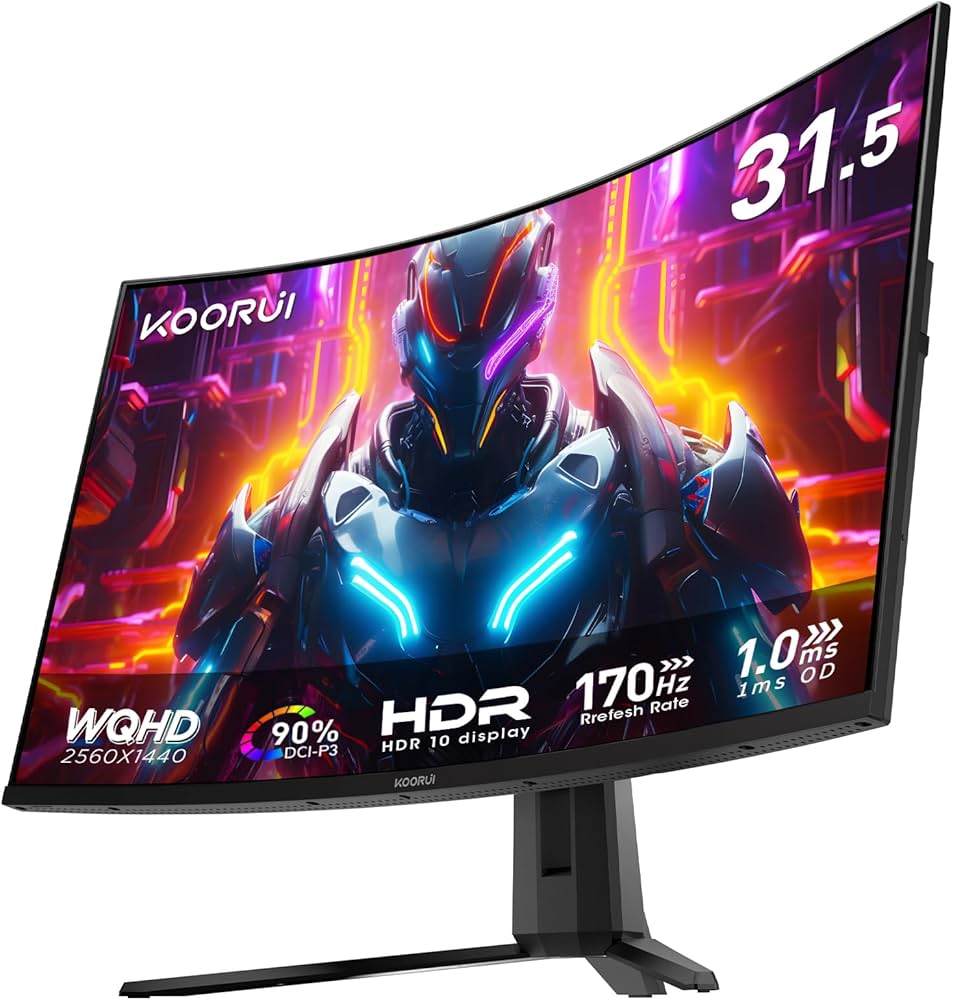 Amazon.co.jp: KOORUI 32インチ ゲーミングモニター WQHD 170Hz 1ms