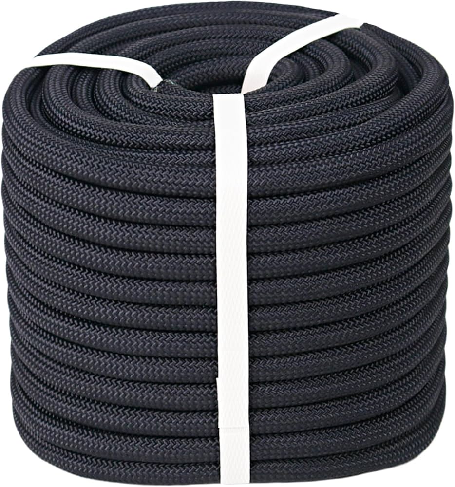 CRAYZA Double Braided Polyester Rope (1/2 in x 100 ft) Strong