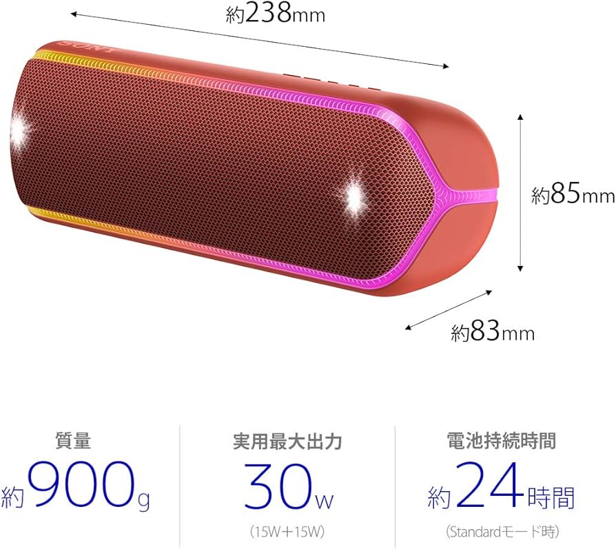 Amazon.co.jp: ソニー ワイヤレスポータブルスピーカー SRS-XB32