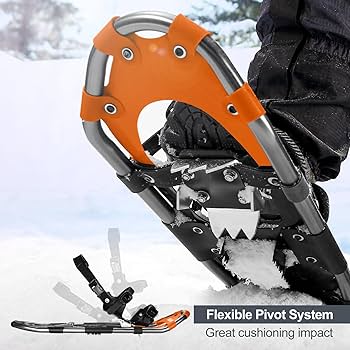 Amazon.co.jp: Odoland 4-In-1 Lightweight Snowshoe Set, Trekking