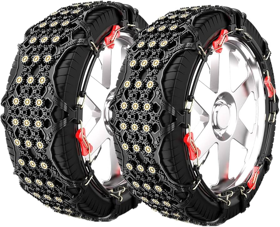 Amazon | タイヤチェーン スノーチェーン 4種スパイクピン 簡単 ロック