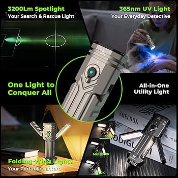 Amazon.com: Wurkkos HD02 Flat LED Flashlight, Magnetic Deformation
