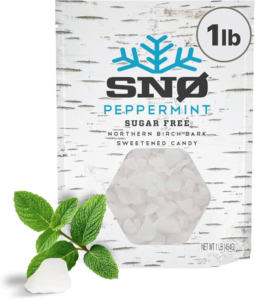 Amazon.com : SNØ Peppermint Xylitol Candy Chips | Oral Health