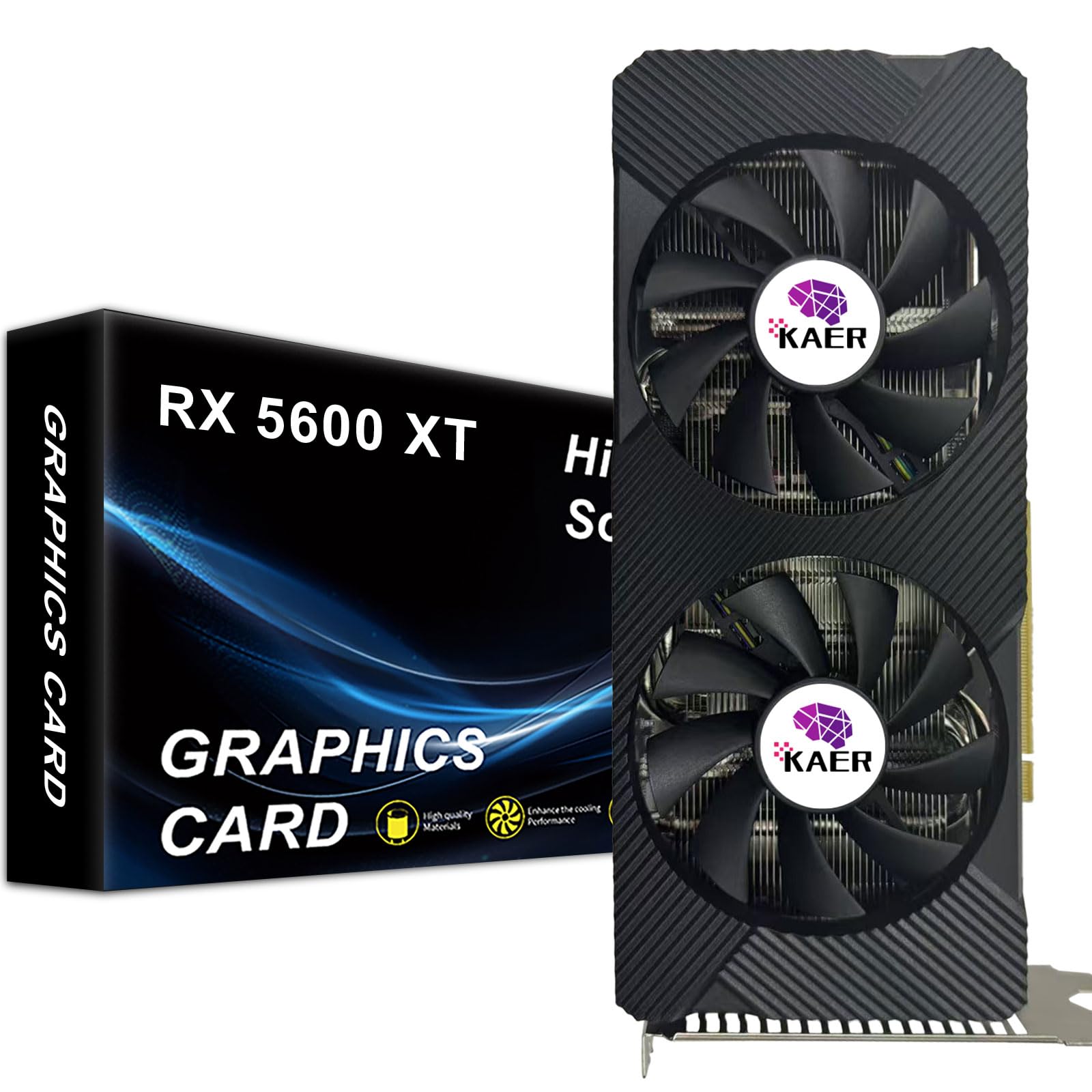 Amazon | KAER AMD Radeon RX 5600 XTグラフィックスカード、6GB GDDR6