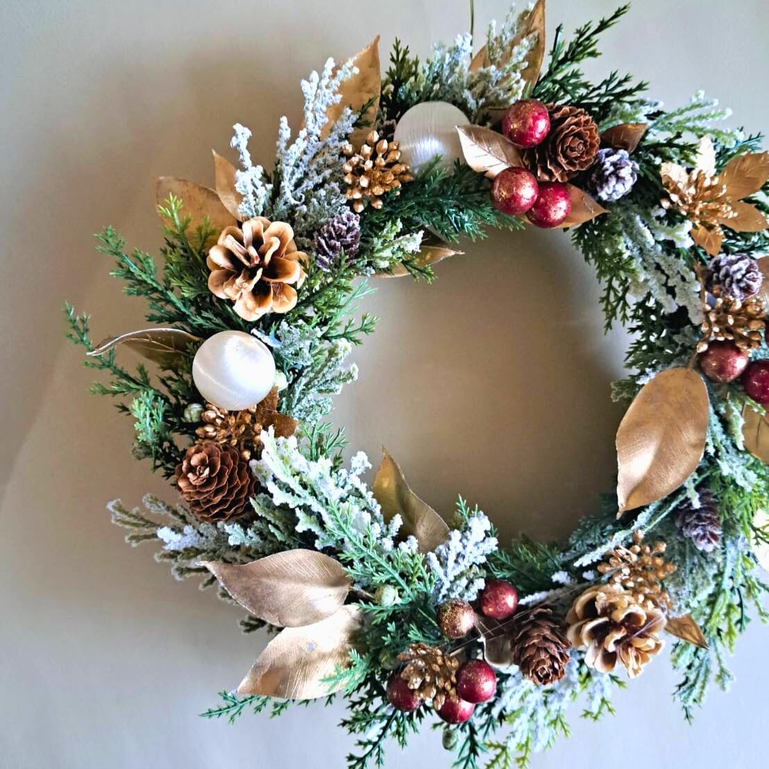 Amazon.co.jp: Lulu's ルルズ Stクリスマス リース 造花 アーティ