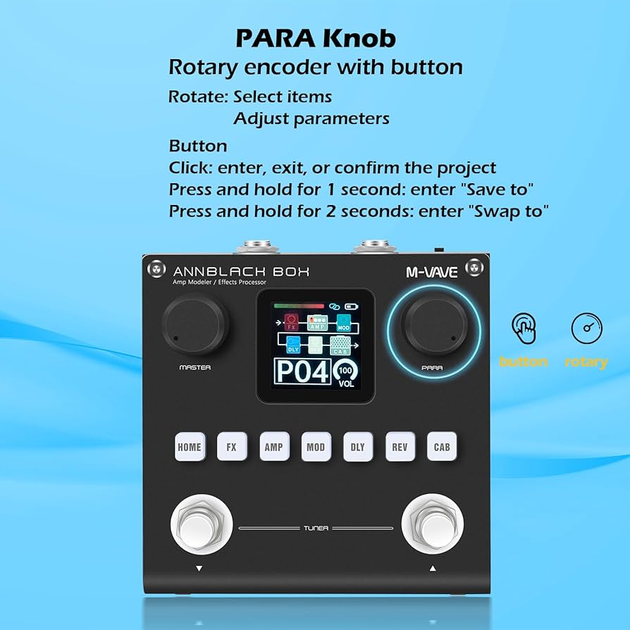 Amazon.co.jp: M-VAVE ANN ブラックペダルボックス マルチエフェクト