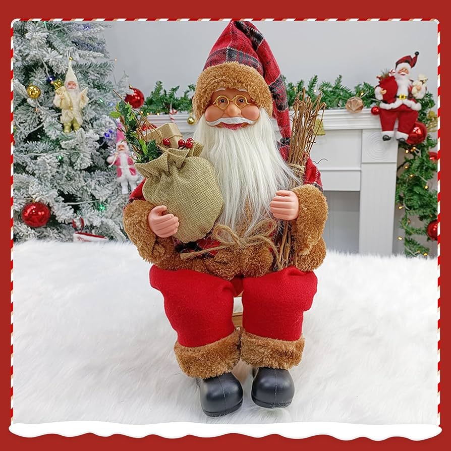 Amazon.co.jp: サンタクロース 人形 置物 35cm サンタクロース人形の