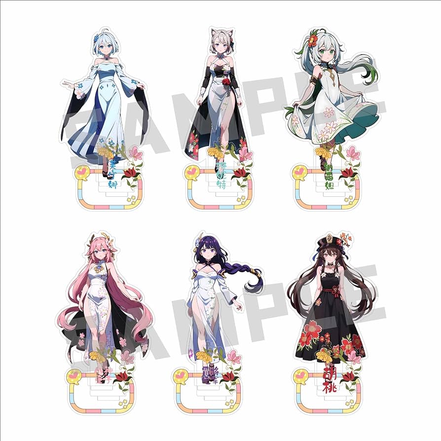 Amazon.co.jp: 原神 アクリルスタンド チャイナドレス風 女性