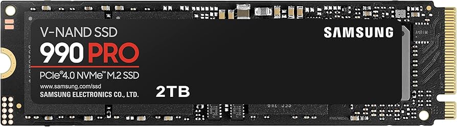 Amazon.com: Samsung 990 PRO NVMe M.2 SSD, 2 TB, PCIe 4.0, 7,450 MB