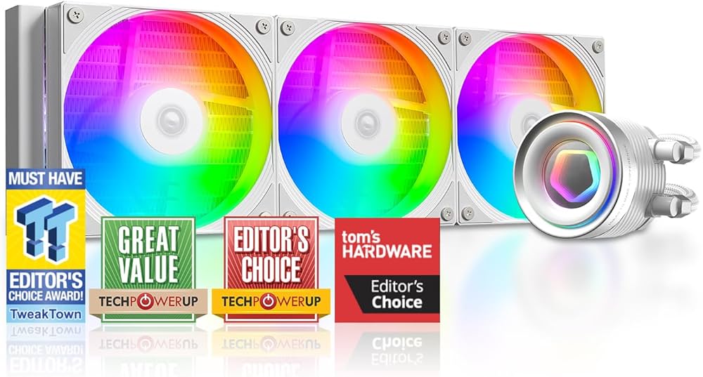 Amazon.co.jp: ID-COOLING FX360 INF ホワイト 360mm 液体CPUクーラー