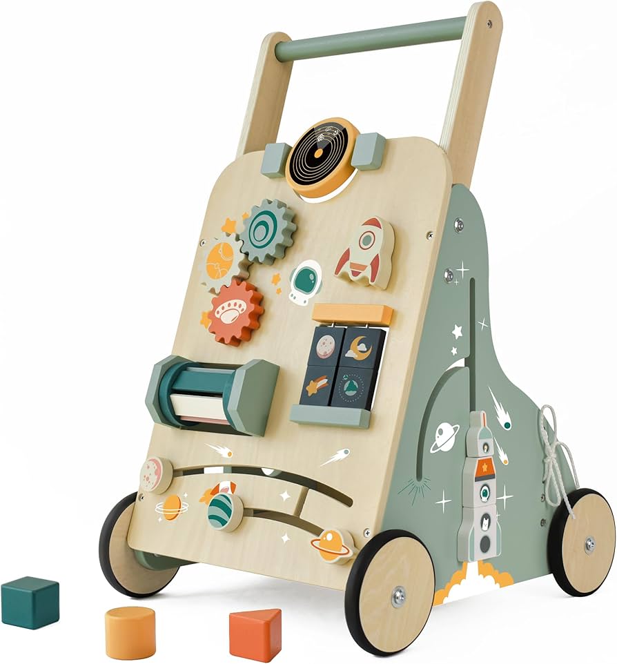 Amazon.com: MILEFUN Adjustable Wooden Baby Walker – Montessori