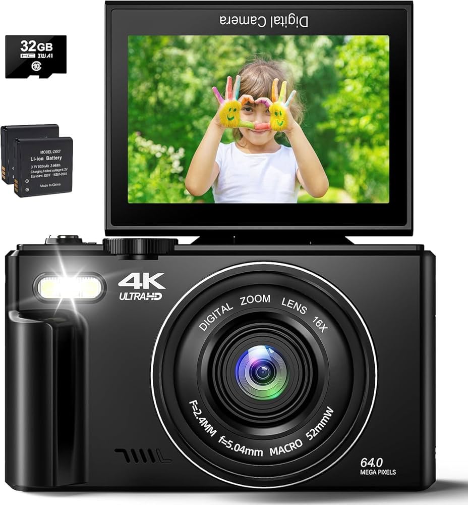 Amazon | デジカメ 4K 30FPS 64MP デジタルカメラ コンパクトカメラ