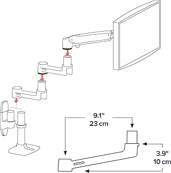 Amazon.co.jp: ERGOTRON エルゴトロン LX モニターアーム 延長用アーム