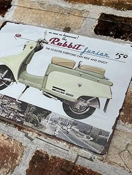 Amazon.co.jp: 富士産業 ラビットスクーター ⑨ ヴィンテージ 加工 旧