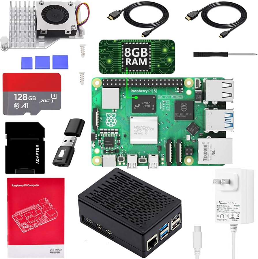 Amazon.co.jp: Vesiri Raspberry Pi5 8GB Kit 技適済み raspberry pi5
