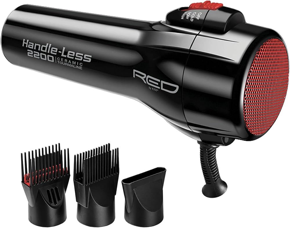 Amazon.com : RED by KISS Handleless Ceramic Tourmaline Hair Dryer